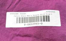 Load image into Gallery viewer, Calvin Klein Mens Purple Long Sleeve Pockets Extreme Slim Fit Dress Shirt Size L
