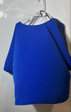 Load image into Gallery viewer, Calvin Klein Womens Blue 3/4 Sleeve Round Neck Regular Fit Blouse Top Size 1X
