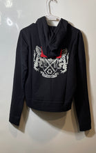 Load image into Gallery viewer, Bene Terra Firma Eco University Mens Black Long Sleeve Full-Zip Hoodie Size XS
