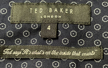 Load image into Gallery viewer, Ted Baker Mens Blue Floral Spread Collar Long Sleeve Button-Up Shirt Size 4
