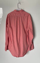 Load image into Gallery viewer, Ralph Lauren Womens Orange White Striped Custom Fit Dress Shirt Size 16 1/2
