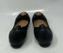 Load image into Gallery viewer, Authentic Tory Burch Womens Caroline Black Slip-On Ballet Flats Size 6M Worn
