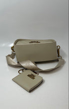 Load image into Gallery viewer, Steve Madden Womens Cream Gold Tone Detachable Strap Crossbody Bag
