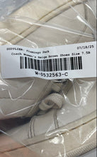 Load image into Gallery viewer, Coach Womens Clip G4966 Beige Brown Leather Lace-Up Sneaker Shoes Size 7.5 B
