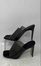 Load image into Gallery viewer, Aldo Womens Ybendaviel Black Clear Square Toe Heeled Mule Sandals Size 10
