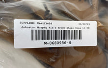 Load image into Gallery viewer, Johnston &amp; Murphy Kids McGuffey Brown Leather Plain Toe Oxford Shoes Size 11.5M
