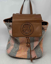 Load image into Gallery viewer, Christian Lacroix Womens Multicolor Striped Inner Pockets Top Handle Backpack
