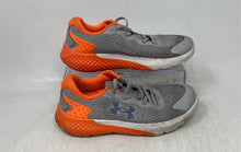 Load image into Gallery viewer, Under Armour Boys Charged Rogue 3 3024982-103 Gray Orange Sneakers Shoes Size 2Y

