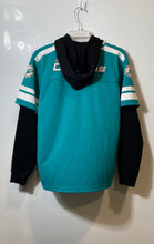 Load image into Gallery viewer, NFL Kids Aqua Miami Dolphins Football-NFL Pullover Hoodie Size 18-20
