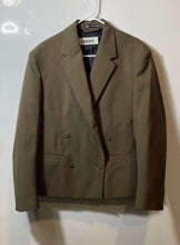 Load image into Gallery viewer, Zara Mens Brown Notch Lapel Welt Pocket Double Breasted Blazer Jacket Size M
