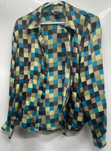 Load image into Gallery viewer, Style &amp; Co. Collection Womens Multicolor Checkerboard Button-Up Shirt Size 6
