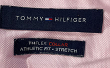 Load image into Gallery viewer, Tommy Hilfiger Mens Pink Long Sleeve Athletic Fit Dress Shirt Size 17 1/2
