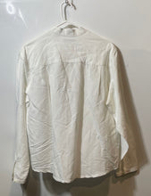 Load image into Gallery viewer, Havanera Mens White Collared Regular Fit Long Sleeve Button-Up Shirt Size M
