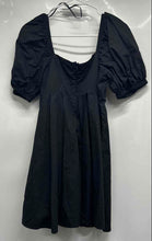 Load image into Gallery viewer, Lulus Womens Black Short Balloon Sleeve Square Neck A-Line Dress Size S

