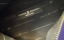 Load image into Gallery viewer, Camila Canabal Womens Blue White Star Print Leather Adjustable Strap Belt Bag
