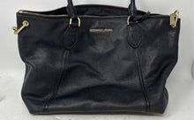 Load image into Gallery viewer, Michael Kors Womens Lenox Black Leather Bottom Studs Top Handle Satchel Bag
