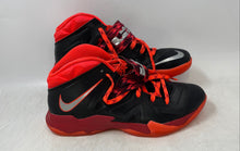 Load image into Gallery viewer, Nike Mens Zoom Soldier 7 PP 609679-005 Black Red Orange Basketball Shoes Size 10
