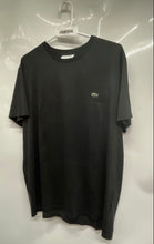 Load image into Gallery viewer, Lacoste Mens Black Cotton Short Sleeve Regular Fit Pullover T-Shirt Size XXL
