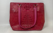 Load image into Gallery viewer, Crocodee Womens Pink Crocodile Embossed Leather Double Handle Tote Bag
