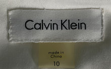 Load image into Gallery viewer, Calvin Klein Womens White Sequin Round Neck Sleeveless Sheath Dress Size 10
