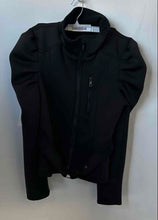 Load image into Gallery viewer, Zara Womens Black Long Sleeve Belted Full-Zip Jacket Size L
