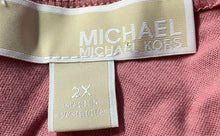 Load image into Gallery viewer, Michael Kors Womens Terracotta Short Sleeve Round Neck Blouse Top Size 2X
