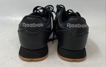 Load image into Gallery viewer, Reebok Unisex Kids Classic GZ6093 Black Leather Lace-Up Sneaker Shoes Size 5.5
