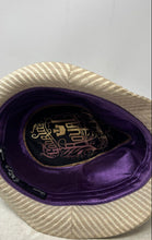 Load image into Gallery viewer, Goorin Royal Mens Light Beige Striped Round Brim Fedora Hat Size Medium
