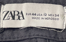 Load image into Gallery viewer, Zara Mens Black Pockets Stretch Flat Front Straight Leg Cargo Pants Size 12
