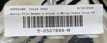 Load image into Gallery viewer, Maria Filo Womens Black White Chevron Smocked Neck Mini Dress Size PP With Tag
