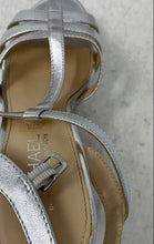 Load image into Gallery viewer, Michael By Michael Shannon Womens Fiesta Silver Platform Sandals Size 7.5
