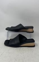 Load image into Gallery viewer, Equitare Womens Black Leather Wedge Heel Slip-On Slide Sandals Size EUR 40
