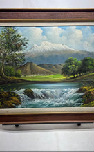 Load image into Gallery viewer, Framed Natural View Snow Mountain Stream Waterfall Landscape Picture Painting
