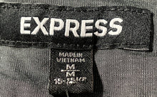 Load image into Gallery viewer, Express Mens Gray Cotton Short Sleeve Collared Slim-Fit Dress Shirt Sz M 15-15.5
