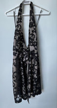 Load image into Gallery viewer, Diane Von Furstenberg Womens Amelia Black Floral Lace Halter Neck Wrap Dress
