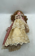 Load image into Gallery viewer, Victorian Style Curly Red Hair Lace Dress Collection Porcelain Doll
