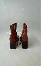 Load image into Gallery viewer, Circus By Sam Edelman Womens Pascha 2 Brown Croc Embossed Ankle Boots Size 7 1/2
