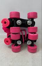 Load image into Gallery viewer, Epic Girls Princess White Pink Lace-Up High Top Quad Roller Skates Size 10J
