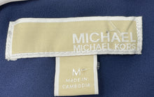 Load image into Gallery viewer, Michael Kors Womens Blue Sleeveless Collared Zip Front Blouse Top Size M
