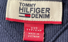 Load image into Gallery viewer, Tommy Hilfiger Womens Blue Short Sleeve Slim Fit Quarter-Zip Polo Shirt Size XXS
