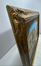 Load image into Gallery viewer, Mediterranean Courtyard Water Fountain By W. Adam Signed Framed Oil Painting

