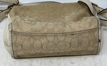 Load image into Gallery viewer, Coach Womens Beige White Monogram Print Single Strap Zip Top Lined Crossbody Bag
