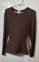 Load image into Gallery viewer, Promod Womens Brown Long Sleeve Stretch Crew Neck Pullover T-Shirt Size 17
