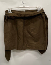 Load image into Gallery viewer, Armani Exchange Womens Gold Tie-Front Back Zipper Short Mini Skirt Size 4

