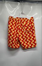 Load image into Gallery viewer, Psycho Bunny Mens Multicolor Geometric Pockets Drawstring Swim Shorts Size 14-16

