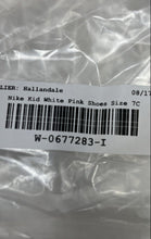 Load image into Gallery viewer, Nike Kids Dunk Low FB9107-125 White Pink Leather Slip-On Sneaker Shoes Size 7C
