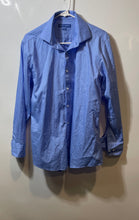 Load image into Gallery viewer, Vince Camuto Mens Blue Long Sleeve Collared Slim Fit Dress Shirt Size 16 32/33
