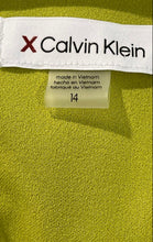 Load image into Gallery viewer, Calvin Klein Womens Green Sleeveless Double-Breasted Mini Dress Size 14

