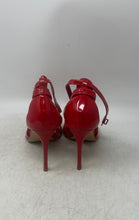 Load image into Gallery viewer, Gianni Bini Womens Red Pointed Toe High Stiletto Ankle Strap Heels Size 10M
