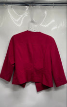 Load image into Gallery viewer, Express Womens Red 3/4 Sleeve Collarless Stretch Open Front Blazer Size 12
